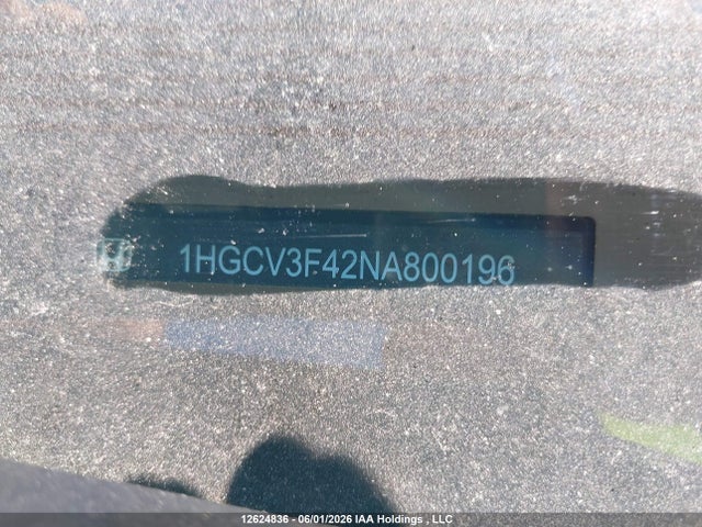 12624836 :رقم المزاد ، 1HGCV3F42NA800196 vin ، 2022 Honda Accord Hybrid Ex مزاد بيع