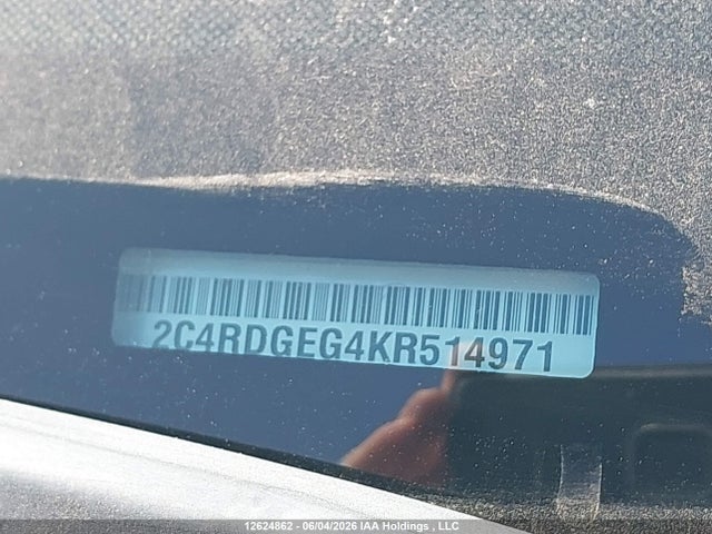 Продажа на аукционе авто 2019 Dodge Grand Caravan Gt, vin: 2C4RDGEG4KR514971, номер лота: 12624862