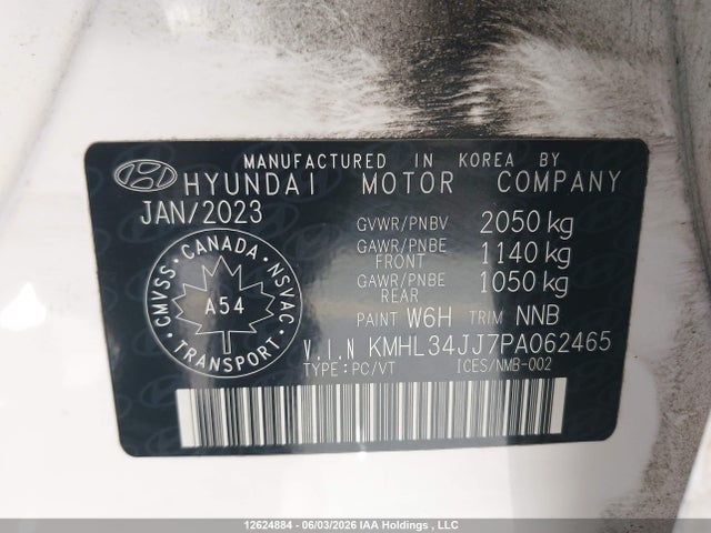 Aukcja sprzedaży 2023 Hyundai Sonata Hybrid Ultimate, vin: KMHL34JJ7PA062465, numer aukcji: 12624884