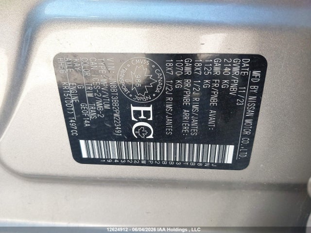 Продаж на аукціоні авто 2023 Nissan Rogue Sv, vin: JN8BT3BB2PW223491, номер лоту: 12624912
