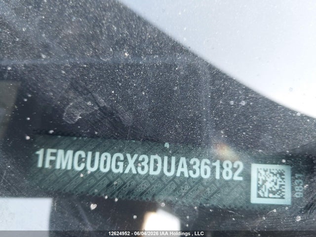 12624952 :رقم المزاد ، 1FMCU0GX3DUA36182 vin ، 2013 Ford Escape Se مزاد بيع