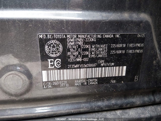 2T35WRFV5SW288687 Toyota Rav4 Hybrid Xse