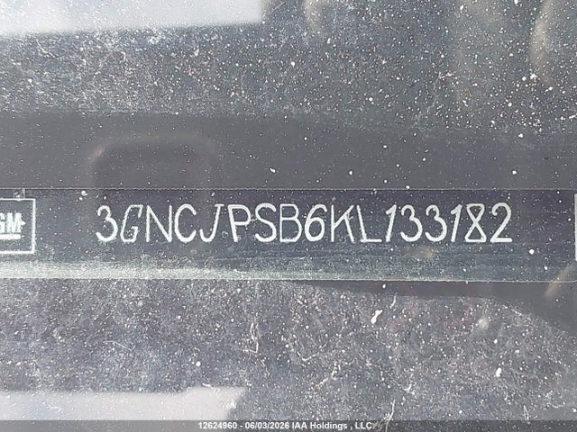 Aukcja sprzedaży 2019 Chevrolet Trax Lt, vin: 3GNCJPSB6KL133182, numer aukcji: 12624960