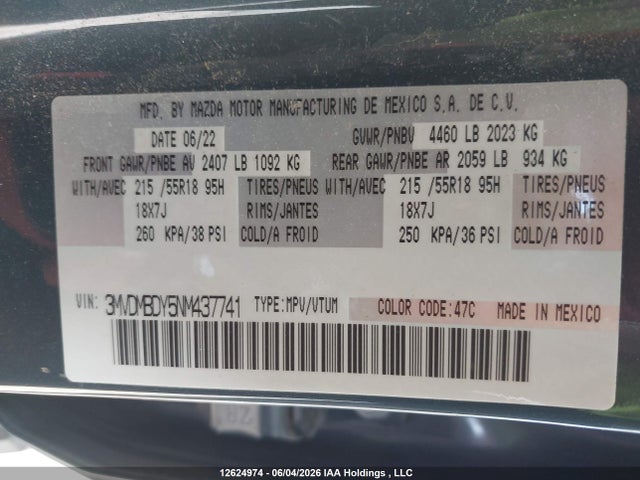 3MVDMBDY5NM437741 Mazda Cx-30 Premium
