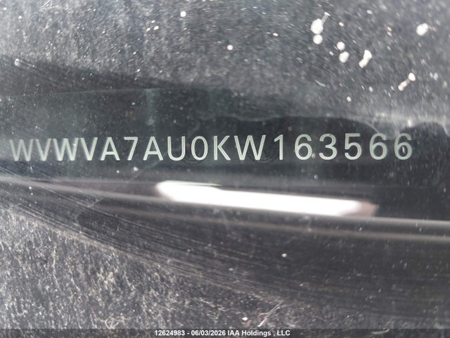 Продаж на аукціоні авто 2019 Volkswagen Golf R 2.0 Tsi, vin: WVWVA7AU0KW163566, номер лоту: 12624983