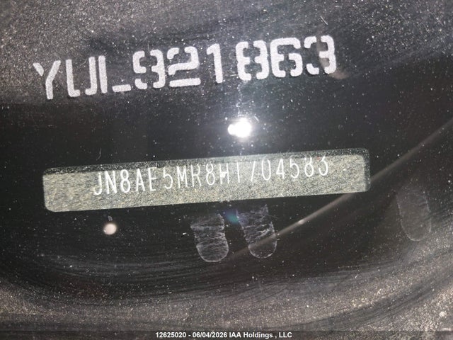 2017 Nissan Juke Sv მანქანა იყიდება აუქციონზე, vin: JN8AF5MR8HT704583, აუქციონის ნომერი: 12625020