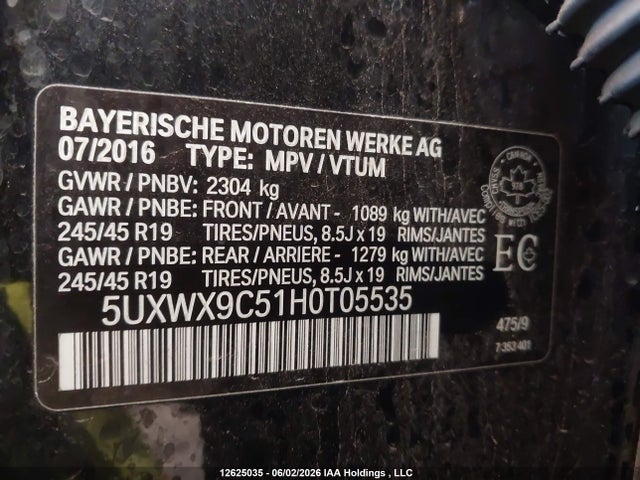5UXWX9C51H0T05535 BMW X3 Xdrive28i