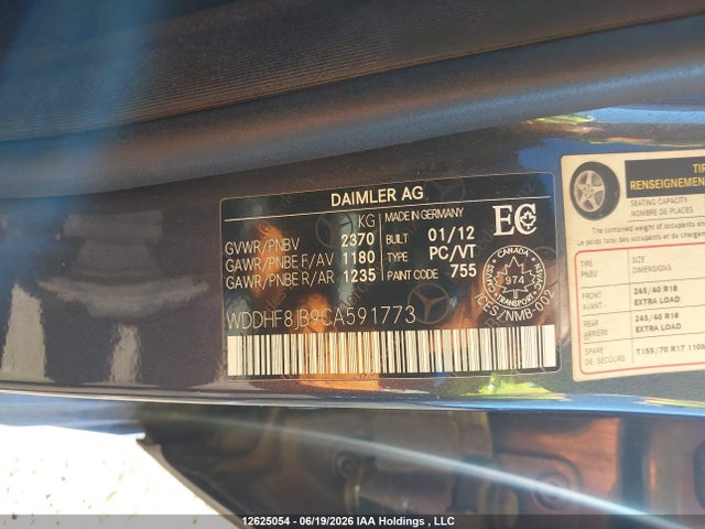 Продажа на аукционе авто 2012 Mercedes-benz E 350 4matic, vin: WDDHF8JB9CA591773, номер лота: 12625054