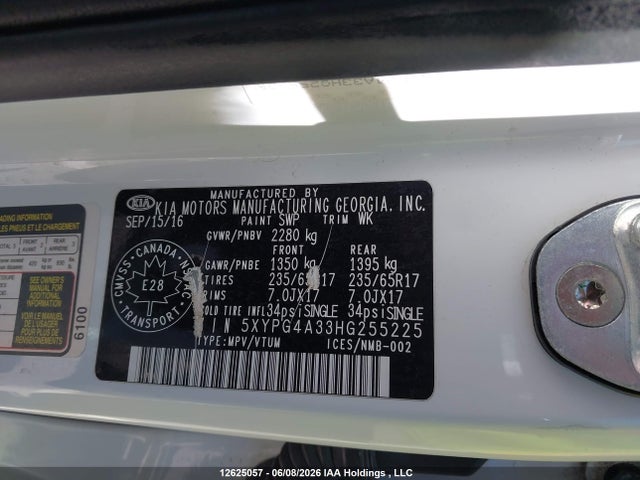 KIA Sorento 2017 5XYPG4A33HG255225 Image 19