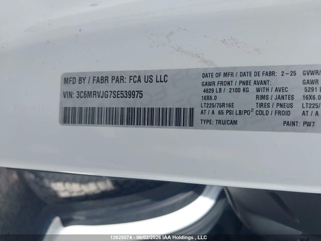 RAM Promaster 3500 3500 High 2025 3C6MRVJG7SE539975 Image 9