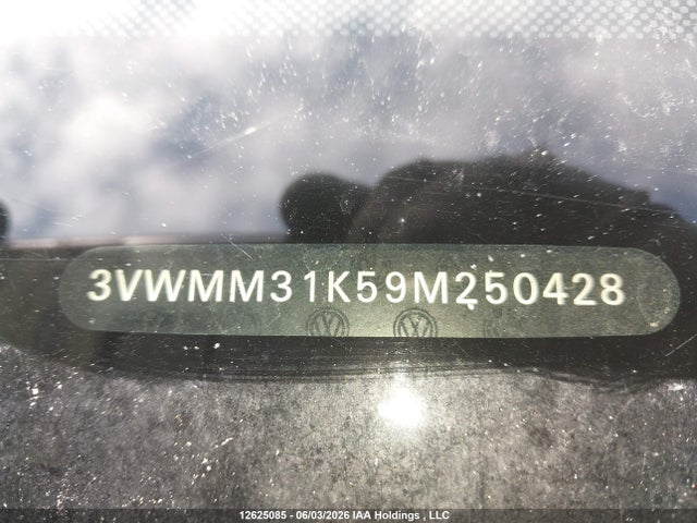 12625085 :رقم المزاد ، 3VWMM31K59M250428 vin ، 2009 Volkswagen Jetta 2.5l Comfortline مزاد بيع