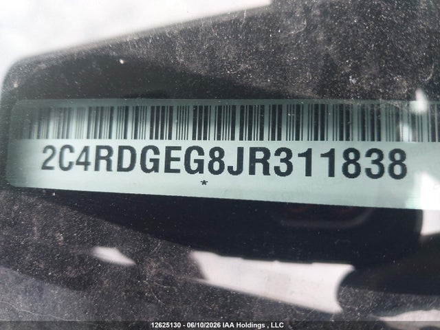 12625130 :رقم المزاد ، 2C4RDGEG8JR311838 vin ، 2018 Dodge Grand Caravan Gt مزاد بيع