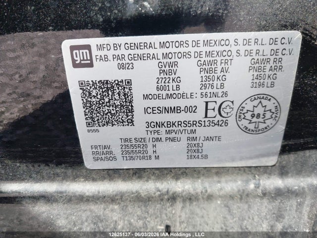 Chevrolet BLAZER RS 2024 3GNKBKRS5RS135426 Image 9