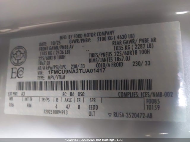 Ford Escape St-line Select 2026 1FMCU9NA3TUA01417 Image 19