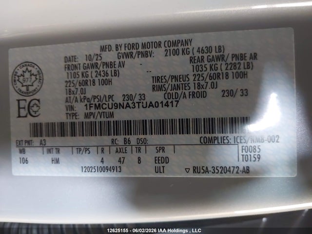 Ford Escape St-line Select 2026 1FMCU9NA3TUA01417 Image 9