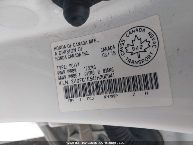 2HGFC1E54JH200941 Honda Civic Si Si