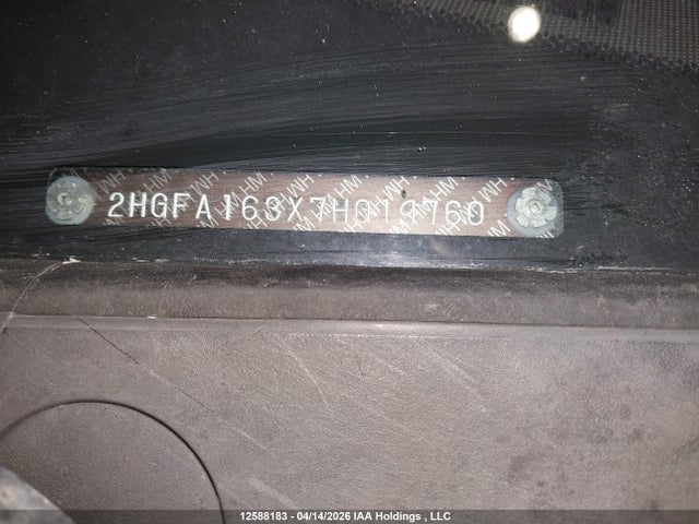 Продаж на аукціоні авто 2007 Honda Civic Dx-g, vin: 2HGFA163X7H019760, номер лоту: 12588183