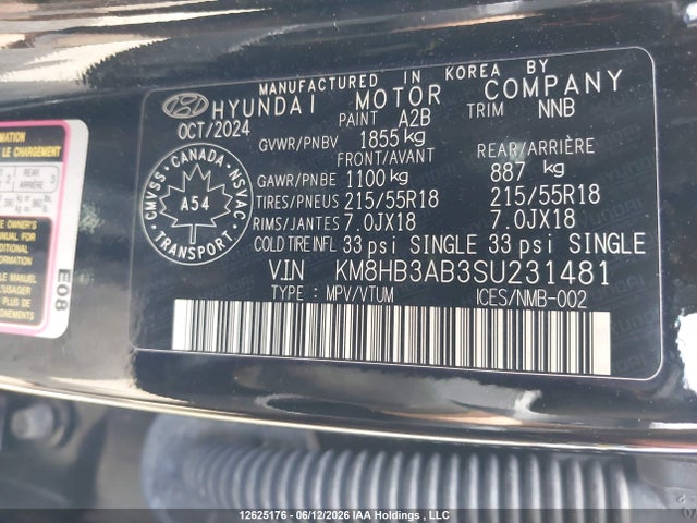 Продажа на аукционе авто 2025 Hyundai Kona, vin: KM8HB3AB3SU231481, номер лота: 12625176