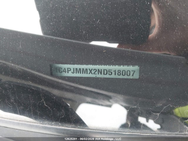 12625201 :رقم المزاد ، 1C4PJMMX2ND518007 vin ، 2022 Jeep Cherokee Latitude Lux مزاد بيع