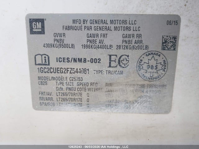 1GC2CUEG2FZ544081 Chevrolet Silverado C2500 Heavy Duty