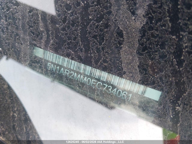2014 Nissan Pathfinder Platinum/s/sl/sv მანქანა იყიდება აუქციონზე, vin: 5N1AR2MM0EC734061, აუქციონის ნომერი: 12625245