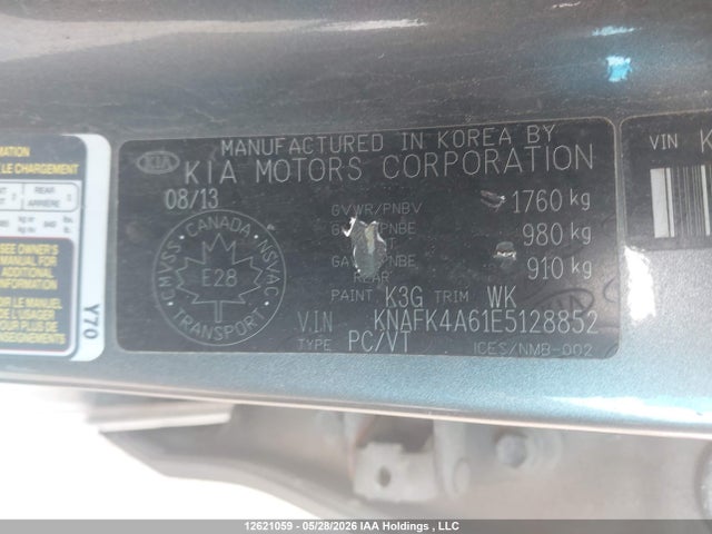 Продаж на аукціоні авто 2014 Kia Forte 1.8l Lx/1.8l Lx+/1.8l Se, vin: KNAFK4A61E5128852, номер лоту: 12621059