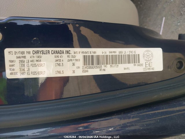 Продаж на аукціоні авто 2014 Dodge Grand Caravan Se/sxt, vin: 2C4RDGBG6ER350325, номер лоту: 12625264