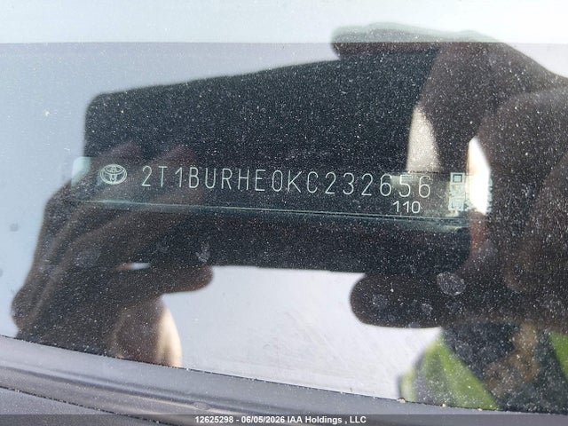 2019 Toyota Corolla მანქანა იყიდება აუქციონზე, vin: 2T1BURHE0KC232656, აუქციონის ნომერი: 12625298