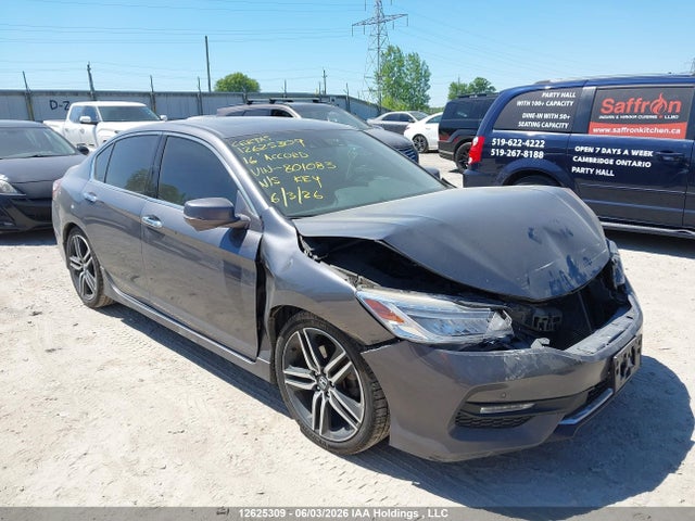 12625309 :رقم المزاد ، 1HGCR3F91GA801083 vin ، 2016 Honda Accord Touring مزاد بيع