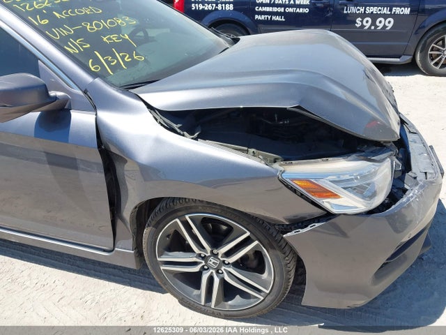 2016 Honda Accord Touring მანქანა იყიდება აუქციონზე, vin: 1HGCR3F91GA801083, აუქციონის ნომერი: 12625309