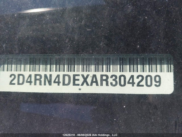 12625318 :رقم المزاد ، 2D4RN4DEXAR304209 vin ، 2010 Dodge Grand Caravan Se مزاد بيع