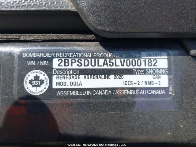 2BPSDULA5LV000182 Bombardier Bombardier