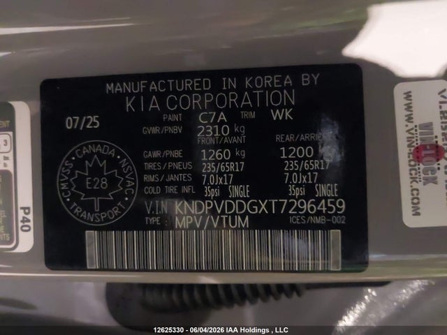 Продаж на аукціоні авто 2026 Kia Sportage Hev Ex/ex Premium, vin: KNDPVDDGXT7296459, номер лоту: 12625330