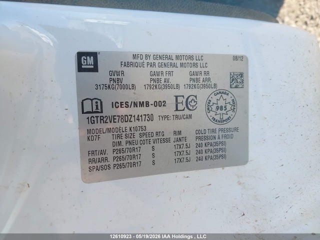 Продаж на аукціоні авто 2013 Gmc Sierra 1500 Sle, vin: 1GTR2VE78DZ141730, номер лоту: 12610923