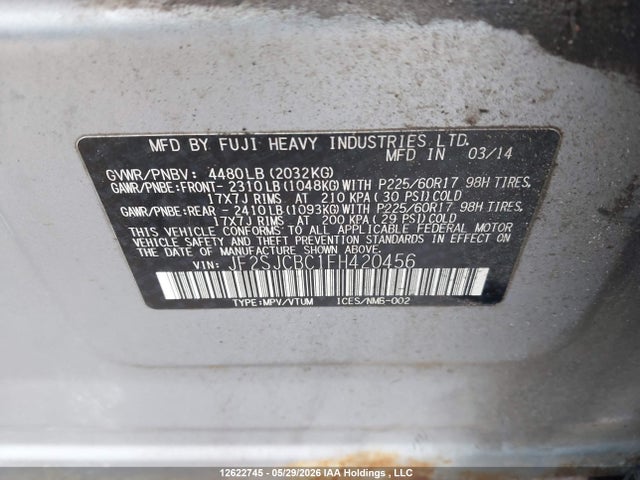 JF2SJCBC1FH420456 Subaru Forester 2.5i