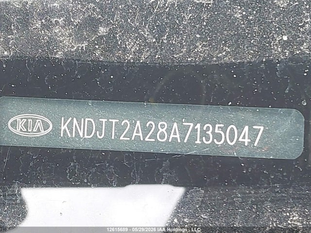 12615689 :رقم المزاد ، KNDJT2A28A7135047 vin ، 2010 Kia Soul 2.0l 2u/2.0l 4u/2.0l 4u Burner/2.0l 4u Retro/2.0l 4u Sx مزاد بيع