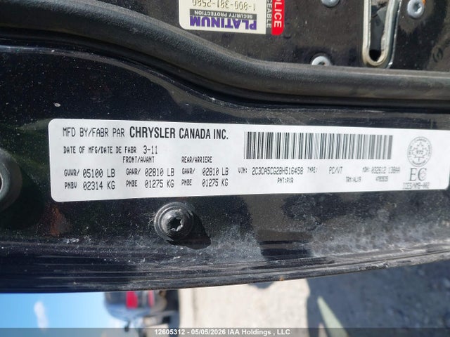 Aukcja sprzedaży 2011 Chrysler 300 Limited, vin: 2C3CA5CG2BH516458, numer aukcji: 12605312