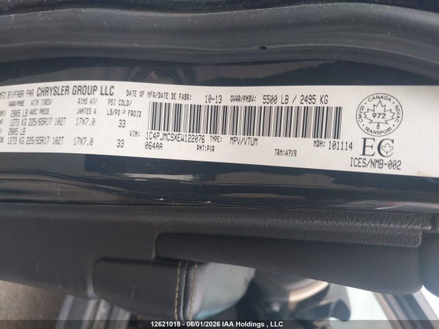 Aukcja sprzedaży 2014 Jeep Cherokee North, vin: 1C4PJMCSXEW122076, numer aukcji: 12621018