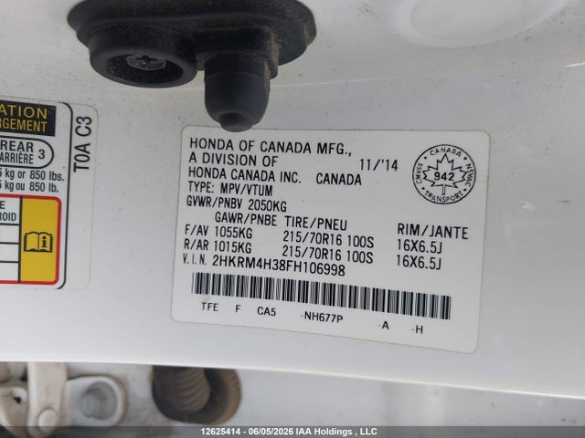 Honda CR-V LX 2015 2HKRM4H38FH106998 Image 18