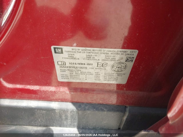 2GNAXSEV8J6108270 Chevrolet Equinox