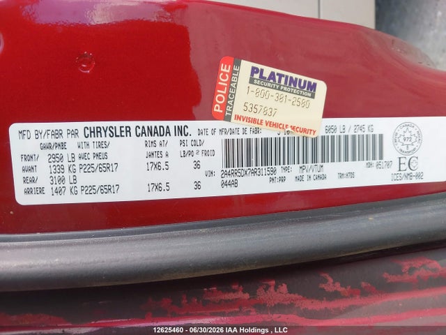 Продаж на аукціоні авто 2010 Chrysler Town & Country Touring, vin: 2A4RR5DX7AR311590, номер лоту: 12625460
