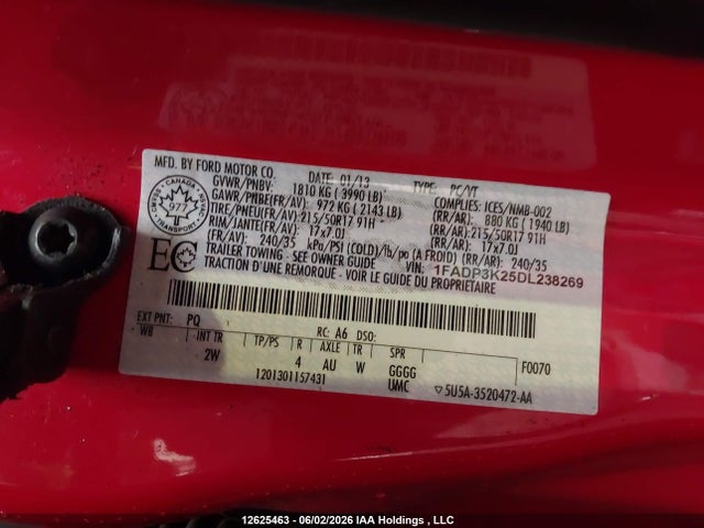 Продажа на аукционе авто 2013 Ford Focus Se, vin: 1FADP3K25DL238269, номер лота: 12625463
