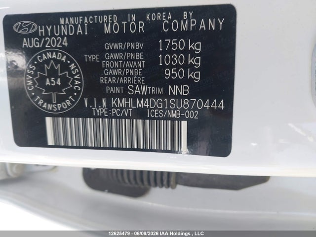 2025 Hyundai Elantra მანქანა იყიდება აუქციონზე, vin: KMHLM4DG1SU870444, აუქციონის ნომერი: 12625479