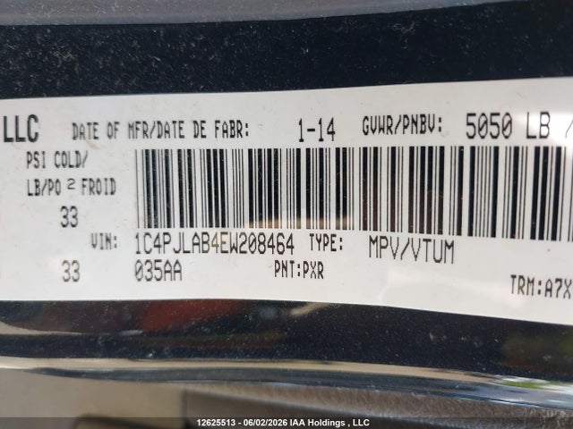 Продаж на аукціоні авто 2014 Jeep Cherokee Sport, vin: 1C4PJLAB4EW208464, номер лоту: 12625513