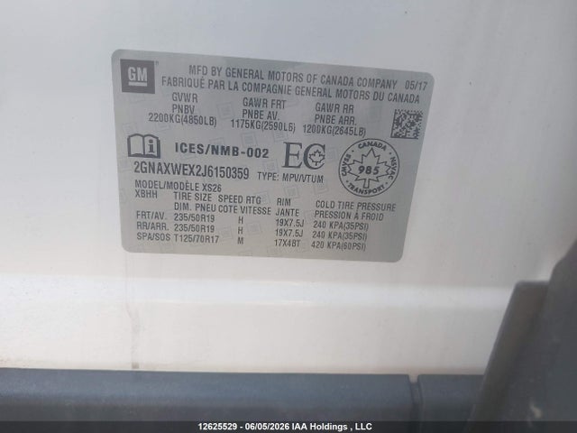 Chevrolet Equinox Premier 2018 2GNAXWEX2J6150359 Image 9