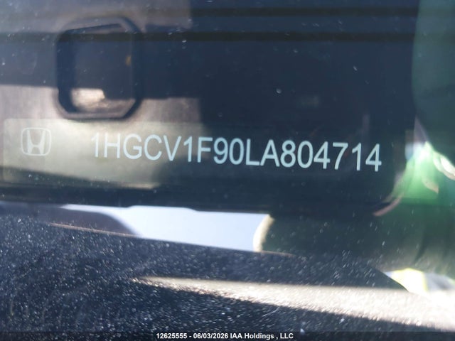 12625555 :رقم المزاد ، 1HGCV1F90LA804714 vin ، 2020 Honda Accord Touring 1.5t مزاد بيع