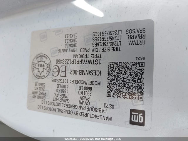 Aukcja sprzedaży 2023 Gmc Savana G2500, vin: 1GTW7AFP1P1223460, numer aukcji: 12625556
