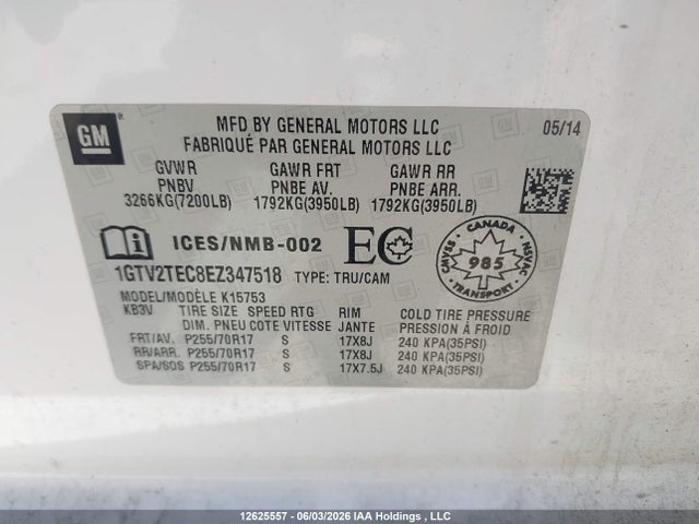 1GTV2TEC8EZ347518 GMC Sierra K1500