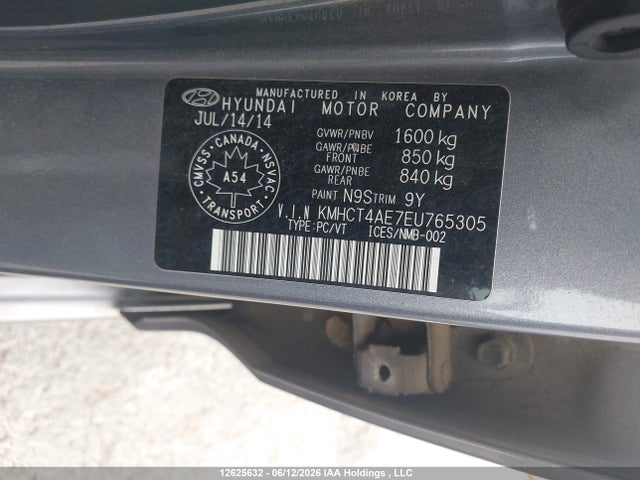 Aukcja sprzedaży 2014 Hyundai Accent Gls/gs, vin: KMHCT4AE7EU765305, numer aukcji: 12625632