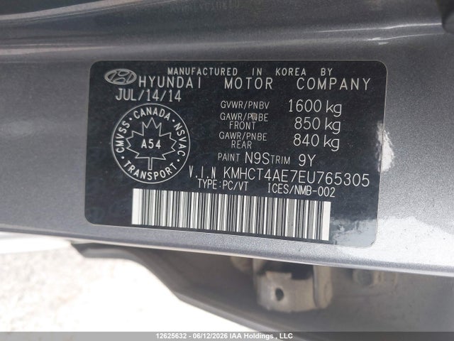 Aukcja sprzedaży 2014 Hyundai Accent Gls/gs, vin: KMHCT4AE7EU765305, numer aukcji: 12625632